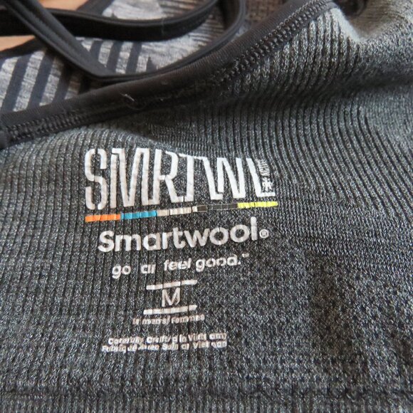 SMARTWOOL Merino Intraknit Strappy Bra in Black Heather Gorpcore - Size M - Picture 15 of 15